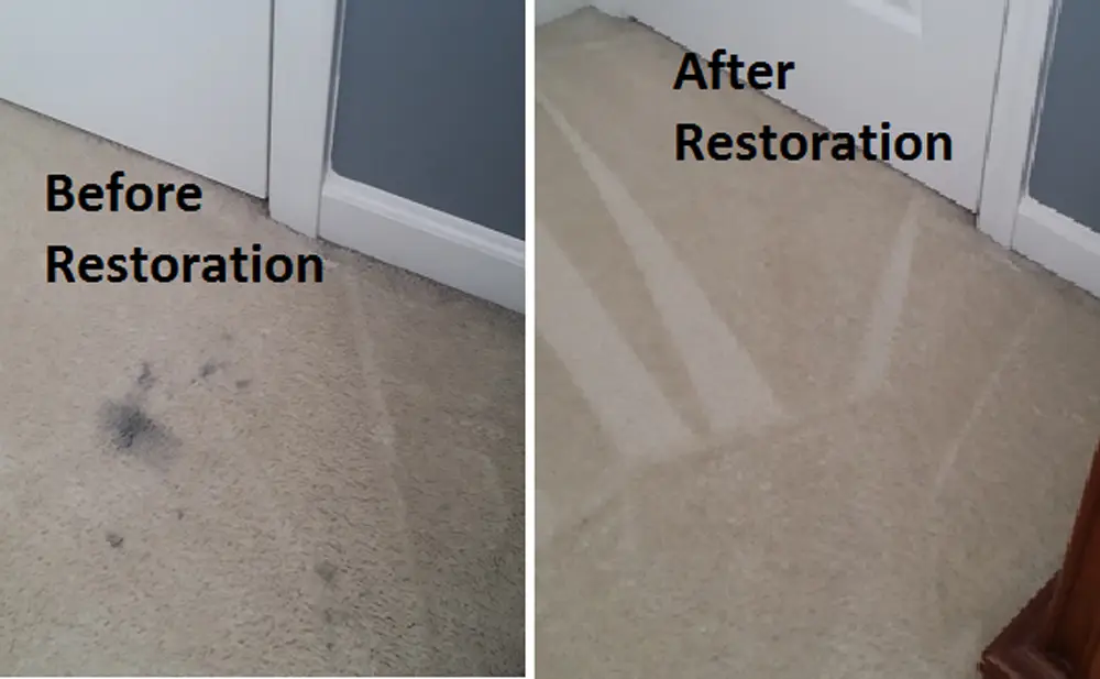 Surface restoration cleaning in progress